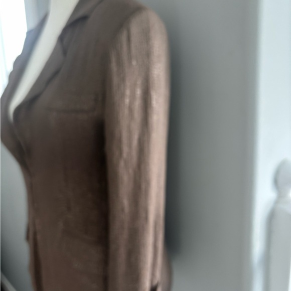 Light brown dull sequin blazer - Picture 3 of 8